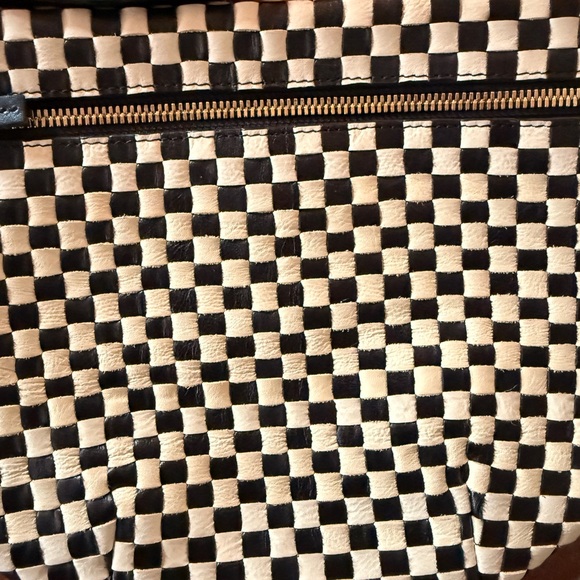 CLARE V Grand Fanny • Black/Cream Woven Checker ♥️ - Picture 3 of 6